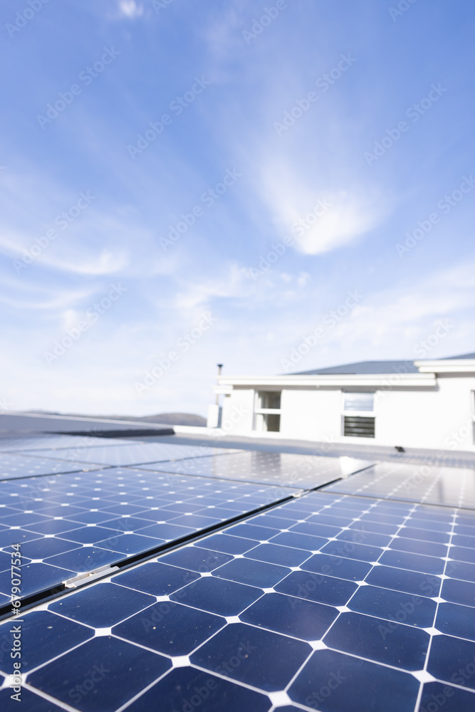 Roof with solar panels